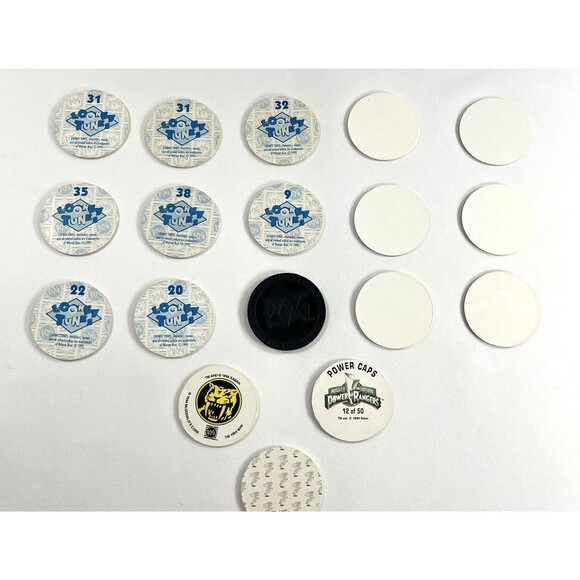 Lot Of 18 Pogs Milk Caps Vintage 1995 Looney Tunes, Power Rangers, Snoopy & More - Picture 10 of 15